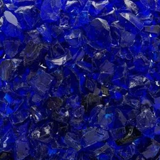 Celestial Fire Glass Crushed Fire Glass - Cobalt Blue 1/2" to 3/4", 10 Pound Jar