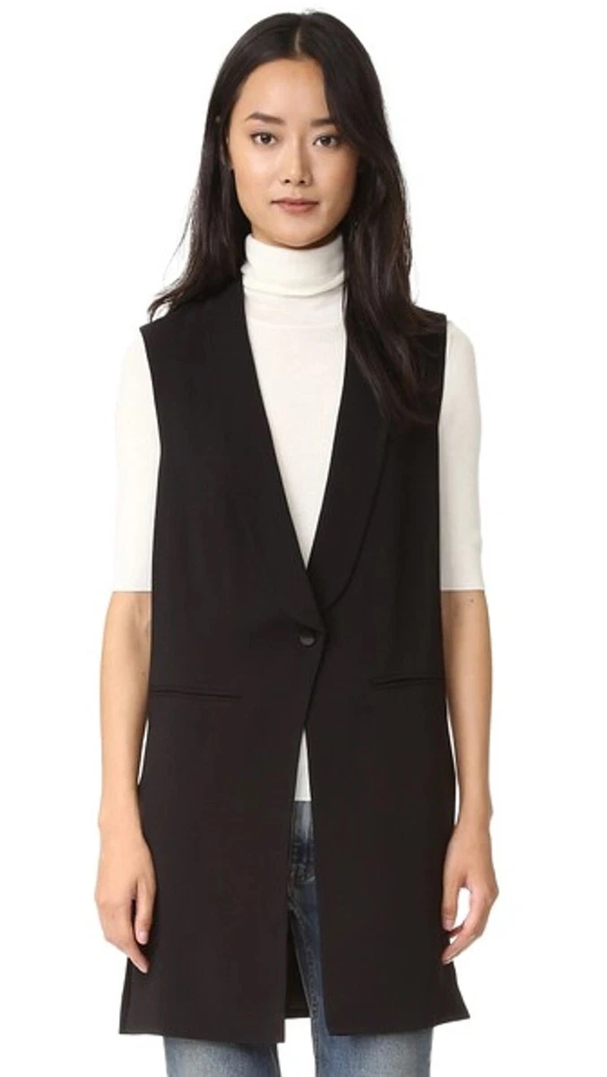 NWT Club Monaco Sonti Vest in Soot Black Size Small Retail