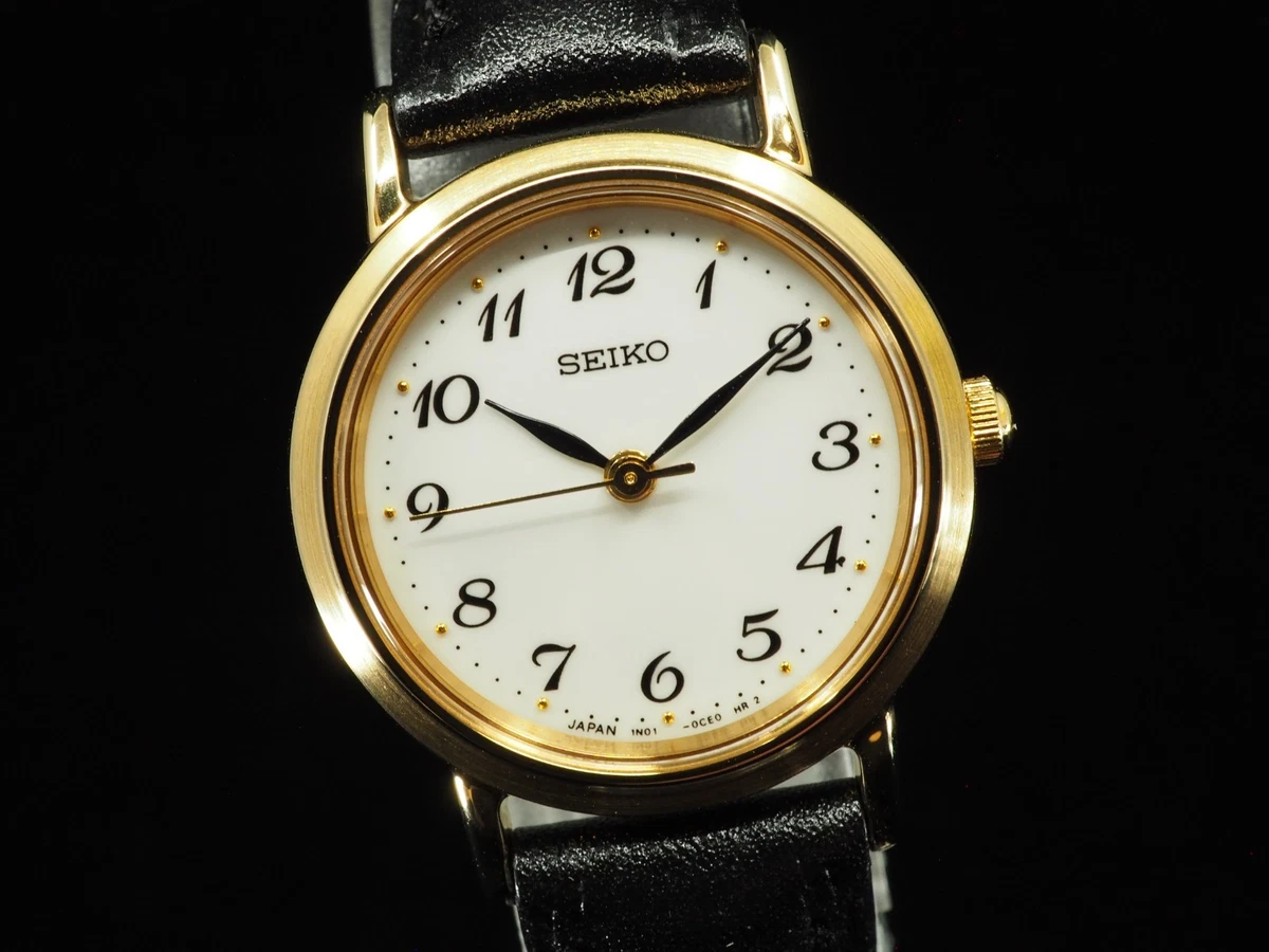 Reloj para mujer vintage 2005 N como nuevo Seiko Spirit 1N01-0BA0 cuarzo dorado 23 mm JAPÓN