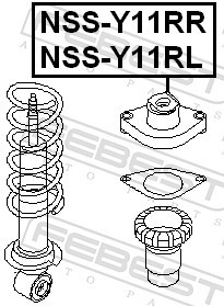 FEBEST-OE NSS-Y11RL.OE Top Strut Mounting for NISSAN