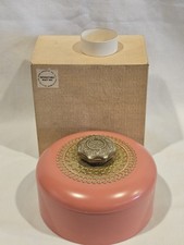 Vintage Avon Unforgettable Beauty Dust Coral Pink Powder Container & Box