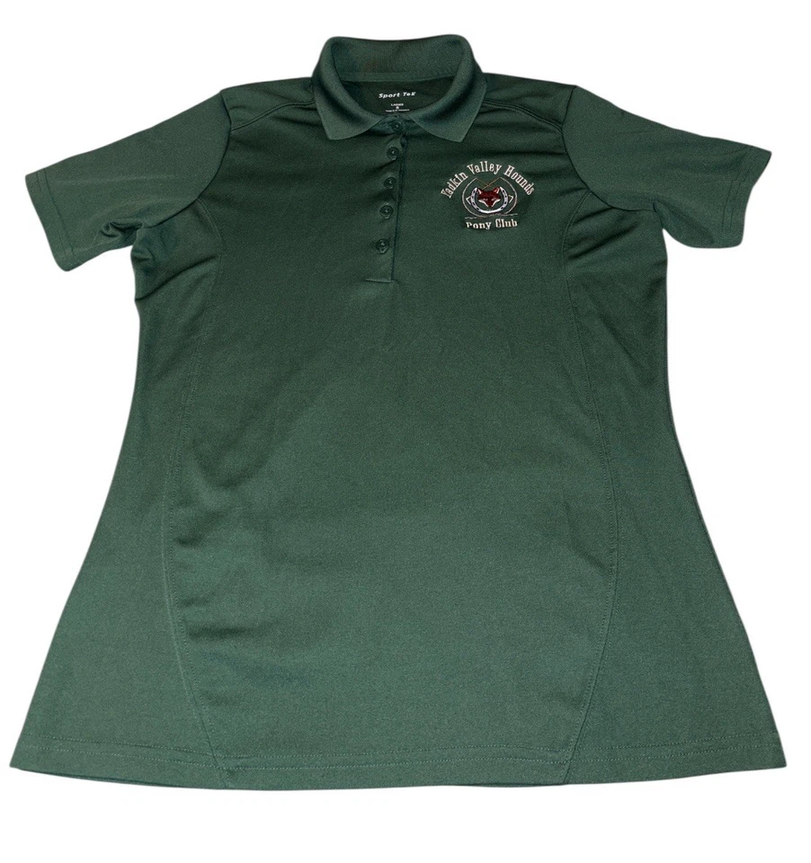 Polo de equitación Pony Club Yadkin Valley Hounds para mujer pequeño verde Y2K ecuestre Foto 2 de 4