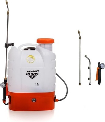 Ruris RS1800 Electric Pressure Sprayer with Battery, 18 L, Telescopic Lance