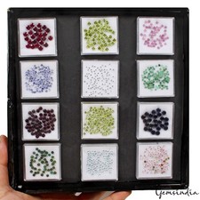 850 Pcs Natural Multi Gemstones 2-5mm Round Cut Diamond Cut Loose Gemstones Lots