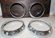 4 1953-54 Packard Headlamp Chrome Bezels Previously Owned