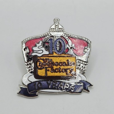 Cheesecake Factory 10 Years Employee Anniversary Crown Cake Pin