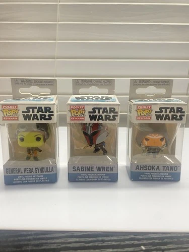 Funko Pocket Pop! Star Wars Keychain Lot – Ahsoka, Sabine Wren, Hera – NEW