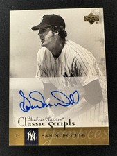 2004 Upper Deck Yankees Classics Sam McDowell Classic Scripts Auto