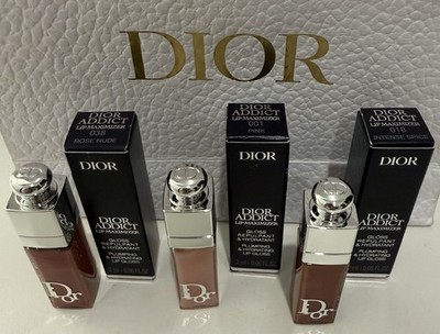 3 Dior Mini Lip Maximizer 038 Rose Nude , 001 Pink , 018 INTENSE SPICE 2 Ml Each