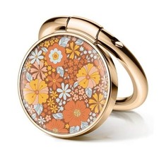 Cell Phone Ring Holder, Cute Metal Phone Grip Stand Finger Cute Orange Flowers