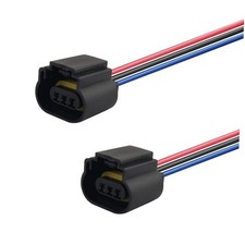2PCS Plug Play Headlight Wiring Harness for 9008/H13 Female Socket/2PCS