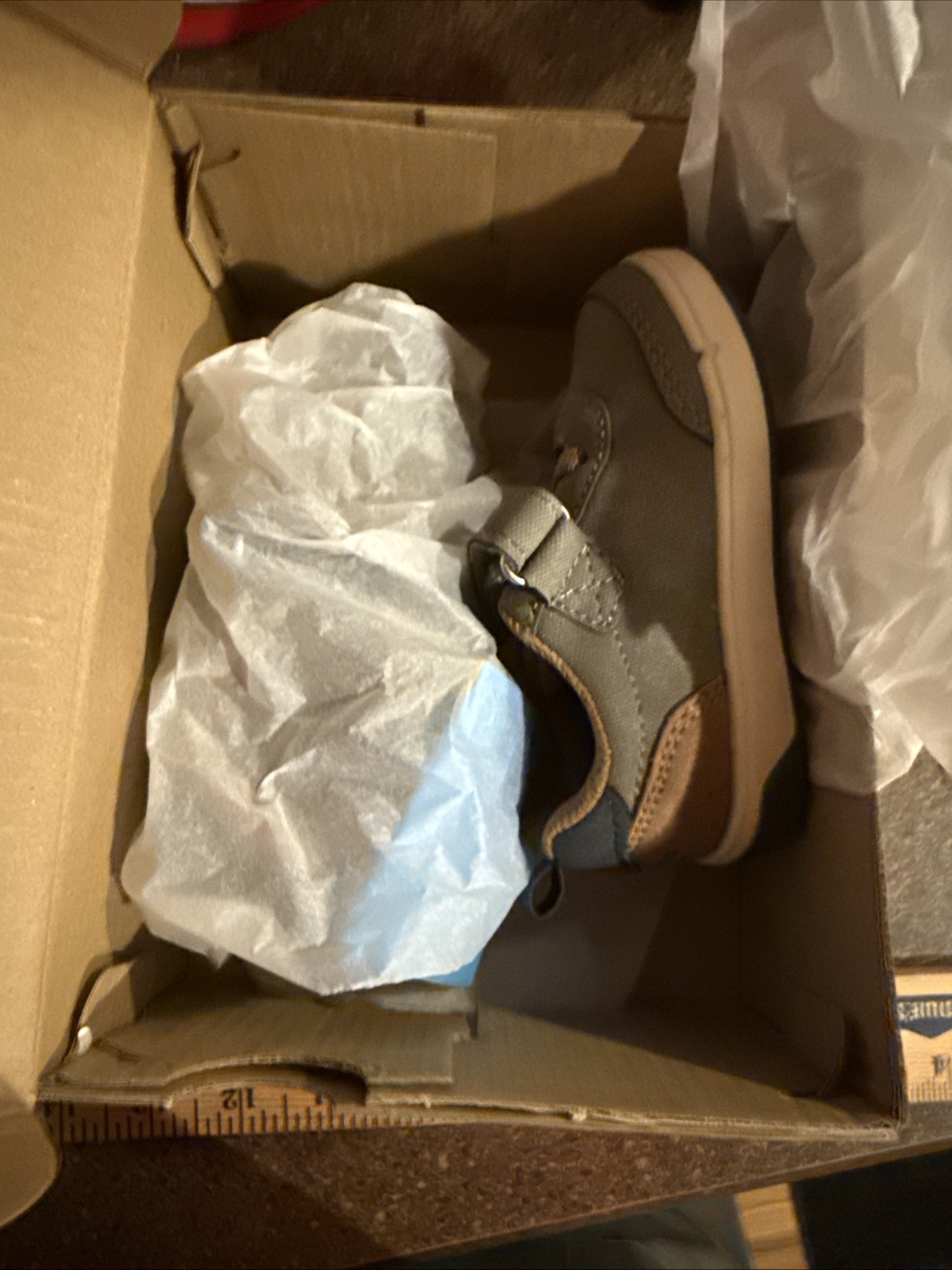 Stride Rite Munchkin (Little Boy) 5M Sneakers Easy On Strap Maxwell Gray NIB