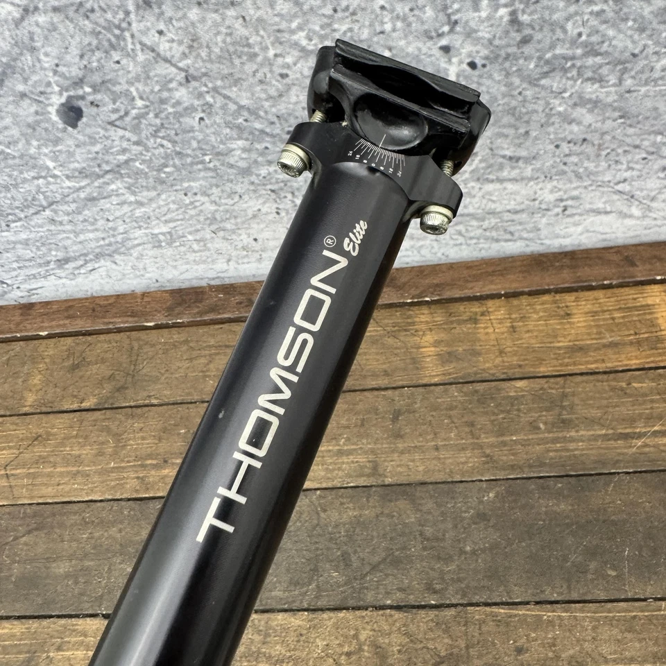 Thomson Elite Seatpost 31.6mm Black SP-E109 Made in USA Micro Adjust Bicycle - Image 2 of 4