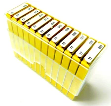 72 FOX Bur Drills Jewelry Twist Drills Set Burs 3/32" Shank Fig77 Size 005-016mm