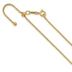 1/20 14k Yellow Gold Filled Lightweight 1.30mm Adjustable Rolo Link Chain | 22"