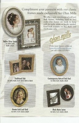 Vintage 2008 Olan Mills Classic Frames Flyer color Advertisement 7'' x 5''