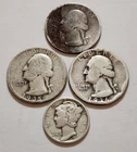 1930s Silver Sequential Lot • 1934 1935‑P  1936‑S Quarters + 1937 Merc • X40