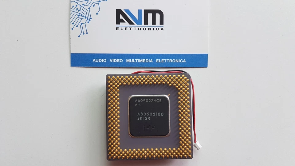 CPU Mobile Vintage Intel Pentium 100MHz A80502100 SK124 gold Socket 5/7 SPGA - Immagine 3 di 4