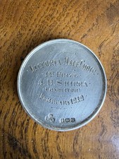 Antique 1929 Belfast Musical Competitions Silver Medal Victoria Male 1st Prize