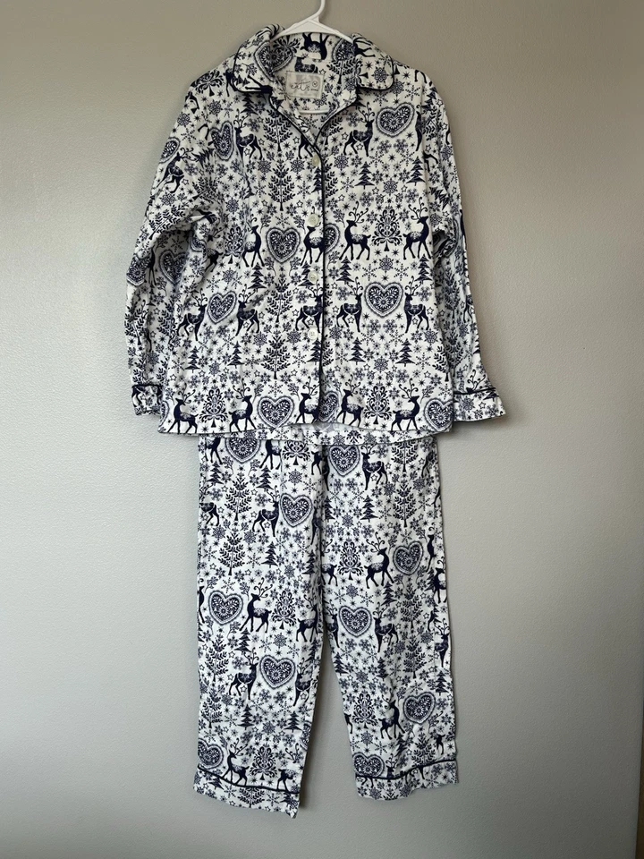 PIJAMA THE CAT'S PIJAMA HOLLY JOLLY FRANELA Azul Mediano. Invierno Navidad Cálido Foto 3 de 4