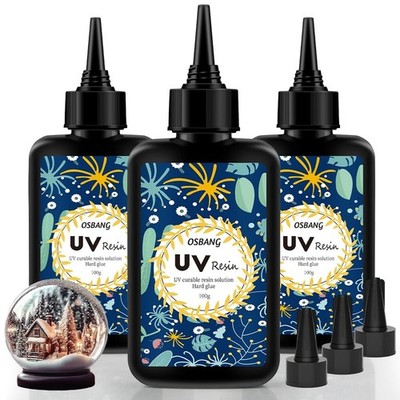Crystal Clear Hard UV Resin Upgraded Formula Ultraviolet Fast Curing for Jewe...