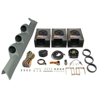 #ad GlowShift Boost Oil Pressure Oil Temp Gauges Gray Pod for 03 07 Lancer EVO 8 $324.99