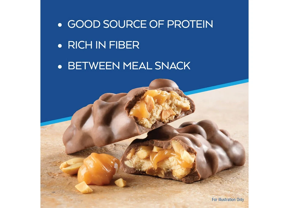 Barras de bocadillos Atkins caramelo chocolate nuez rollo 18 unidades ceto bajas en carbohidratos Foto 3 de 4