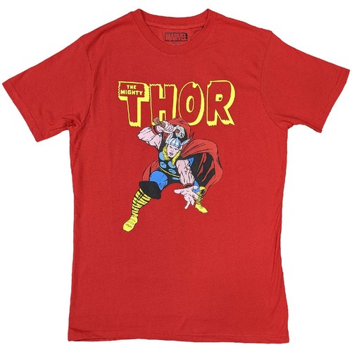 Thor T Shirt Hammer new Official Marvel Mens Red