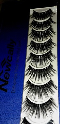 Newcally Long Eyelashes, Beauty Enhancing, Illuminating Jet Black, 3D