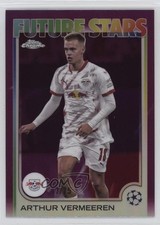 2024 Chrome UEFA Club Competitions Magenta Refractor 47/75 Arthur Vermeeren 03xq