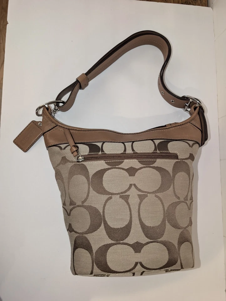 Bolso Cubo Soho Y2K Vintage Coach Signature Monograma Lona F13358 Foto 4 de 4