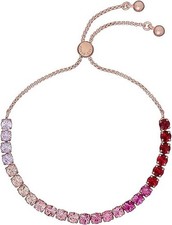 Ted Baker Melrah Crystal Adjustable Tennis Bracelet Rose Gold