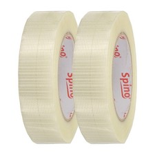 2 Rolls Filament Strapping Tape, 1 3/16"x54.7yd Fiberglass Mesh Packaging