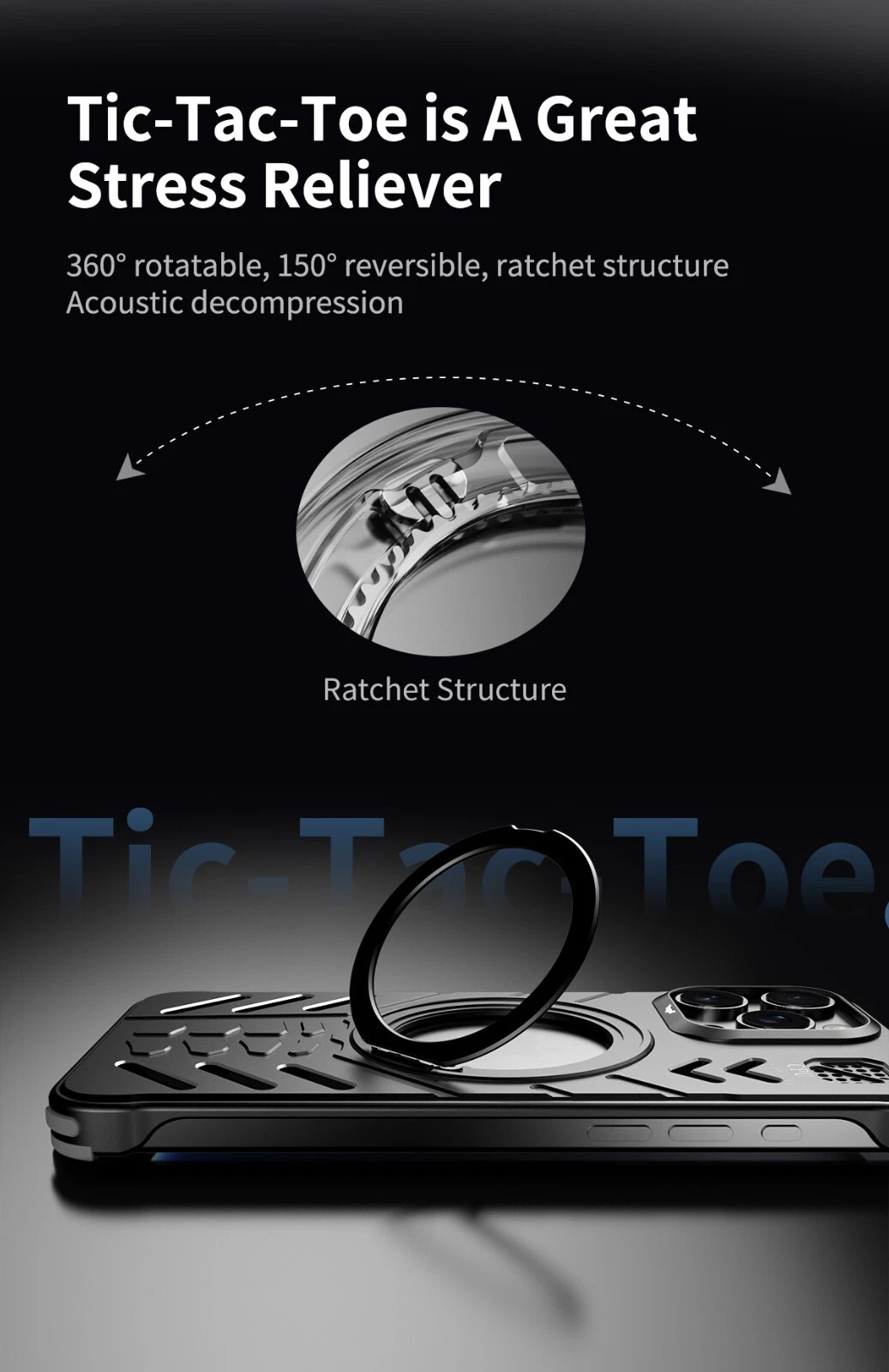 Magnetic Metal Armor Frameless 360 Stand Back Case For iPhone 16 15 Pro Max - Picture 10 of 27