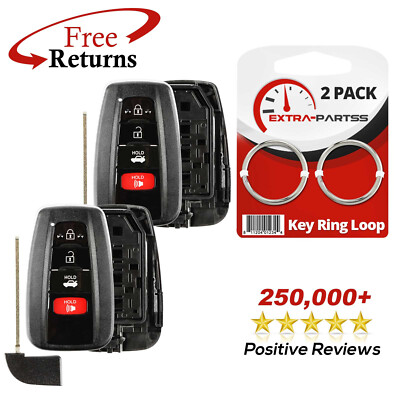 2 Remote Shell Case Pad Key Replacement No Electronics For Toyota 4b (HYQ14FBC)