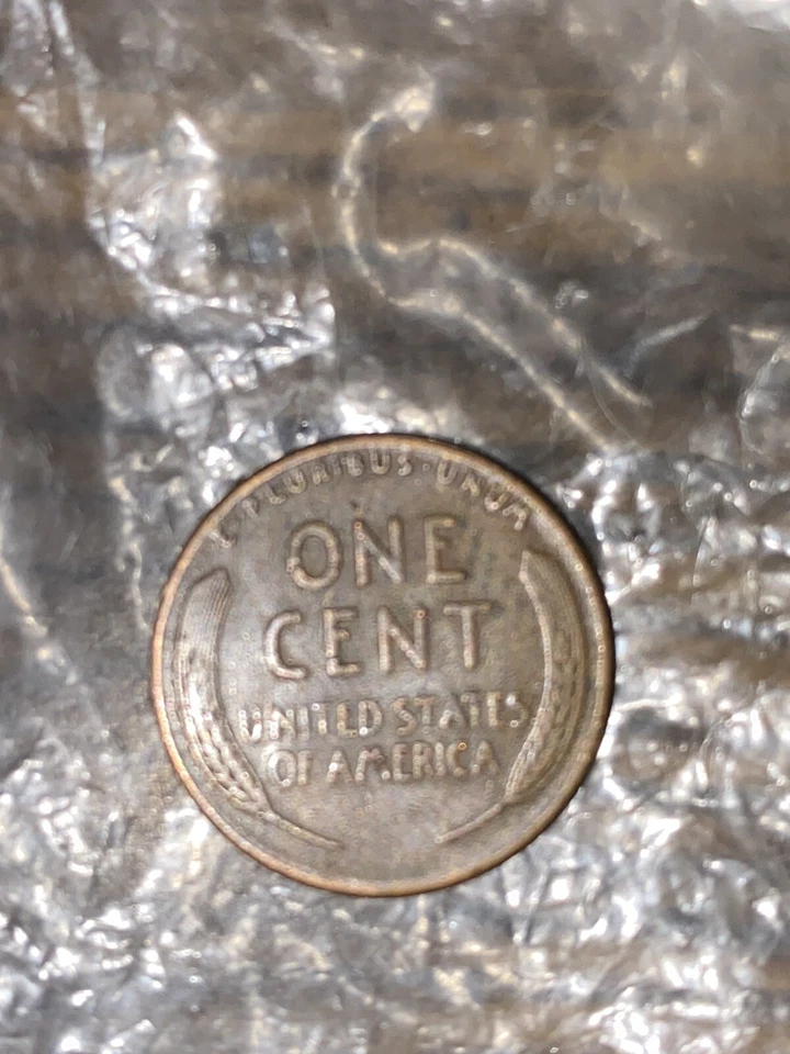 1945D Линкольн пшеничный пенни L на ободке редкая монета - Изображение 2 из 2