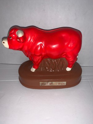Vintage Made In Japan Ceramic Red Bull Inn Coin Bank Ebay
