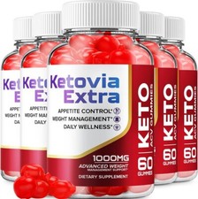 (5 Pack) Ketovia Extra Keto ACV Gummies - Official - Keto Ketovia ACV...