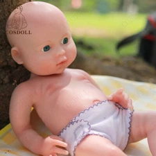 COSDOLL 17.5" Cute Baby Girl Lifelike Full Silicone Reborn Baby Doll Gift