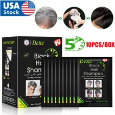 Dexe Black Hair Shampoo Instant Hair Dye for Men Women Natural Black Color