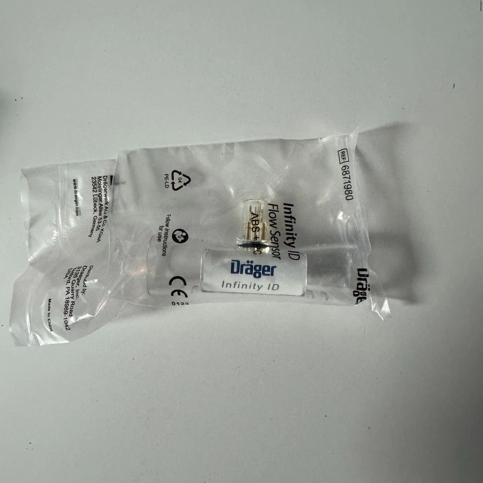 Sensor de flujo Drager Infinity ID ABS Ref # 6871980 5/PACK nuevo sellado Foto 3 de 3