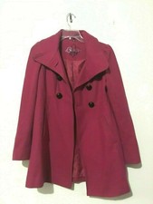 Guess Petite Size S/p Wool Blend Pink Coat Jacket Women Stylish High Neck