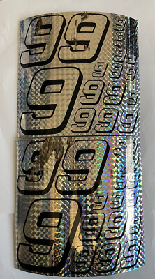 Discounted - Holographic W/ Black Outline  #9 R/c Box L