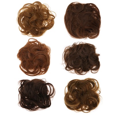 Curly Hair Piece Hair Bun Ponytail Extensions Draw String Scrunchy