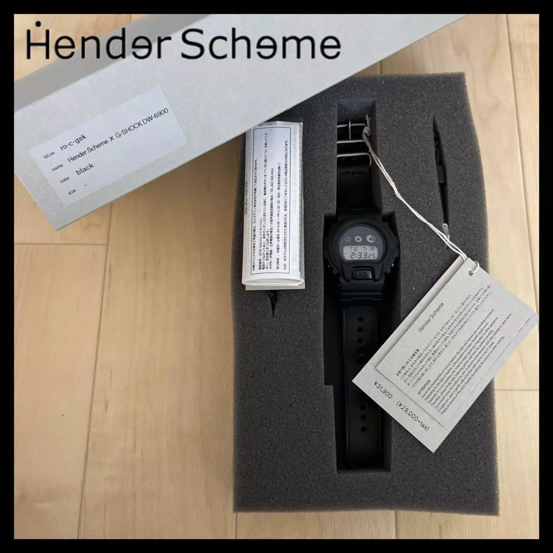 Hender Scheme × G-SHOCK DW-6900 Collab Bridle Leather Black Color Belt  Limited