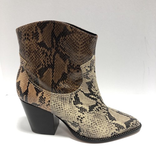 Schutz Women’s Haven Leather Snake Print Boots, Size 10 M