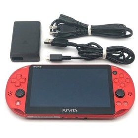 SONY PS Vita PCH-2000 Slim Metallic Red Wi-Fi FW:3.65 w/ Charger "Excellent+"