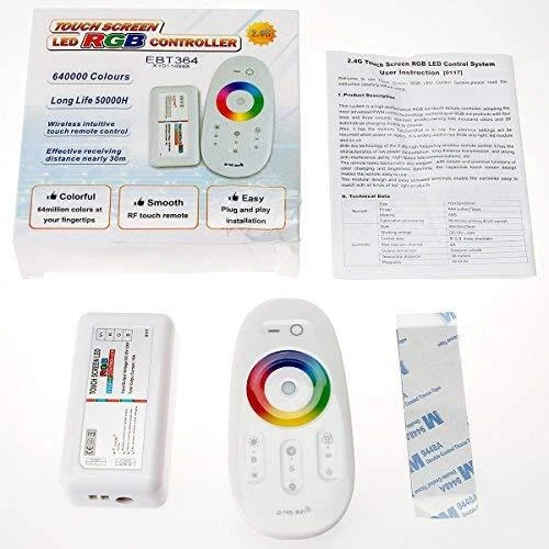 RGB LED Strip Light Remote Controller 2.4GHz RF Wireless Touch Screen DC12/24V - Image 4 of 4