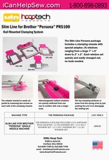 Brother Embroidery Clamp Hoop -Hooptech PR 600,620,650,655,670,1000 1050 PRS100 