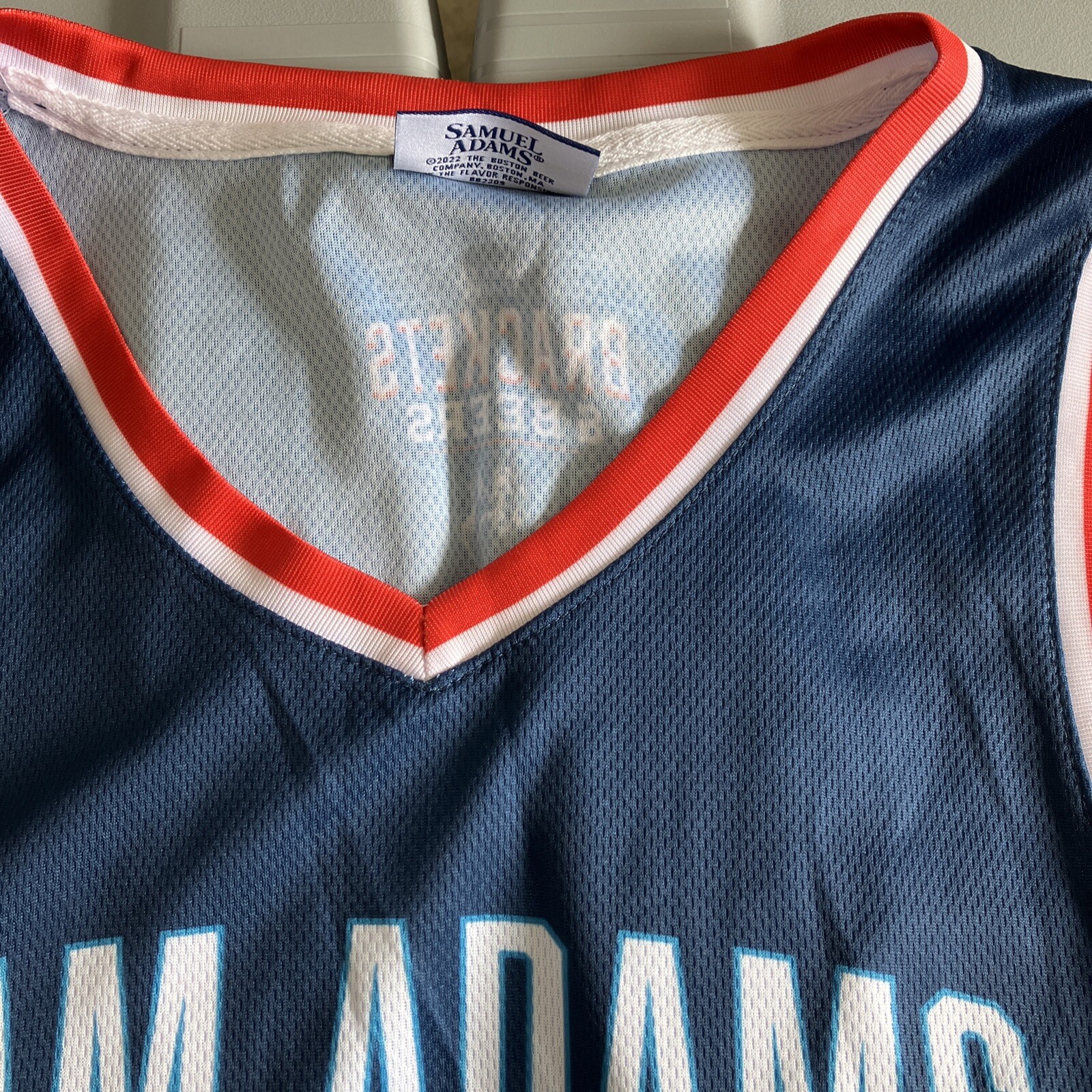 Men’s Sam Samual Adams Brackets & Beers Blue Basketball Jersey #23 Medium